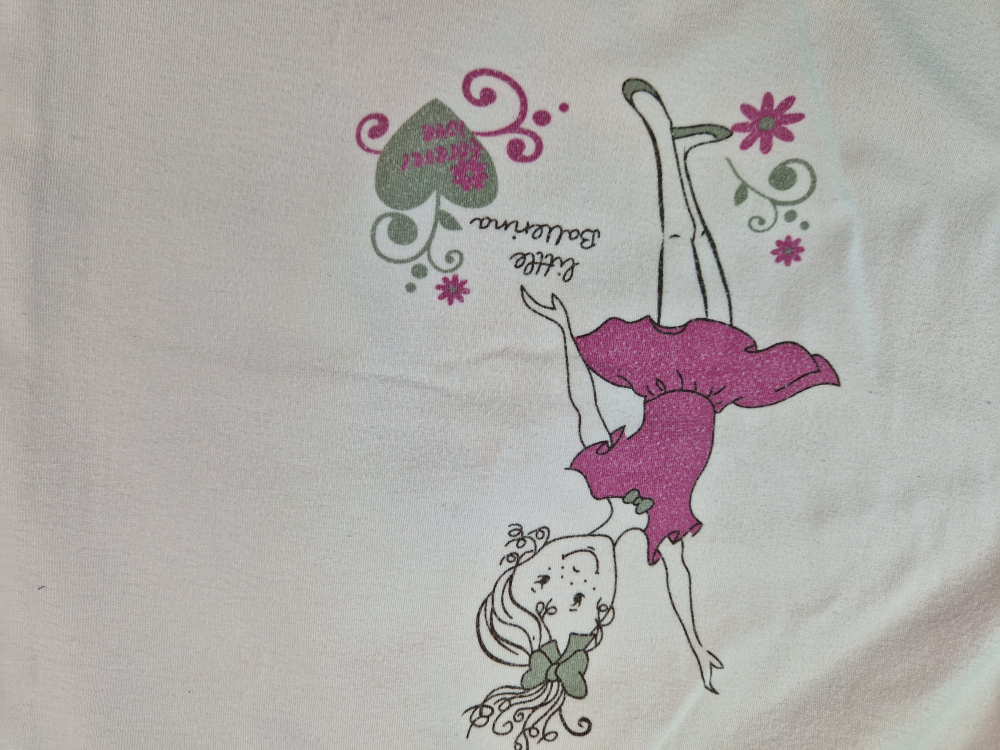 4 x TOP Unterhemden Gr. 140 Bonprix rosa/grau little Ballerina *Zwillinge*