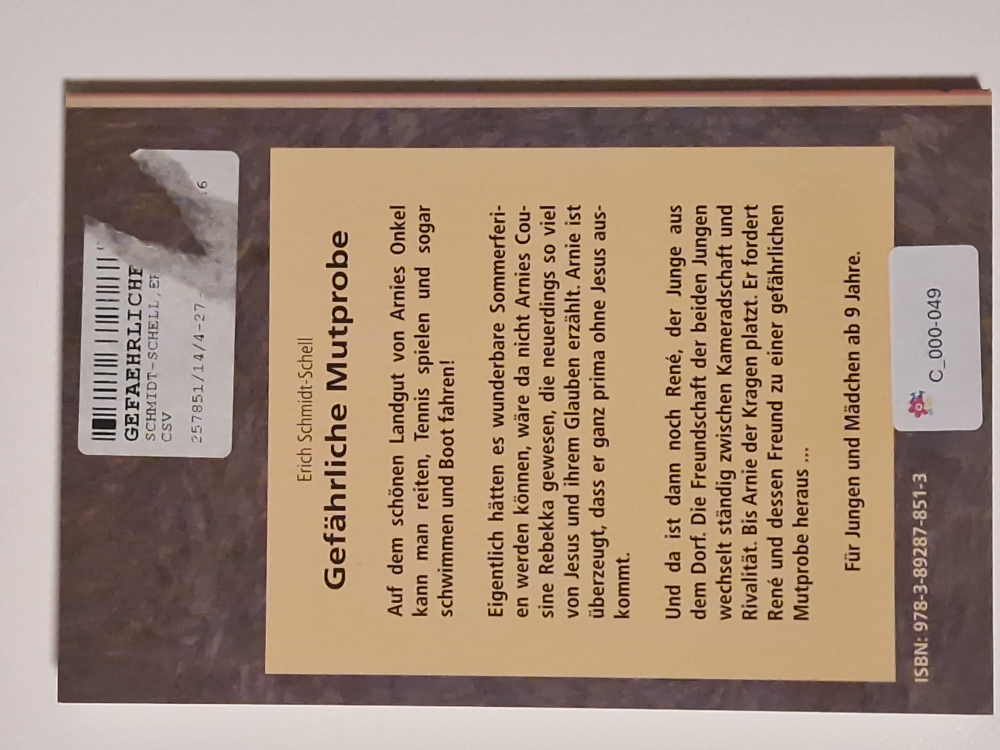 Gefährliche Mutprobe – Erich Schmidt-Schell