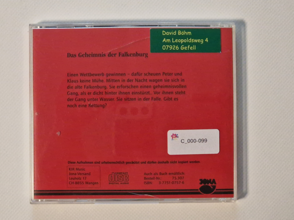 Das Geheimnis der Falkenburg – Hörspiel CD – Andreas Schwantge