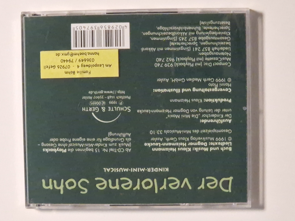 Der verlorene Sohn – Kinder Mini-Musical – Dagmar und Klaus Heizmann