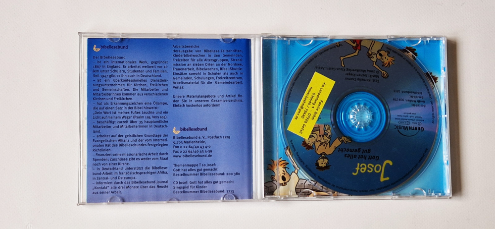 Josef – Gott hat alles gut gemacht – Singspiel für Kinder mit Playback