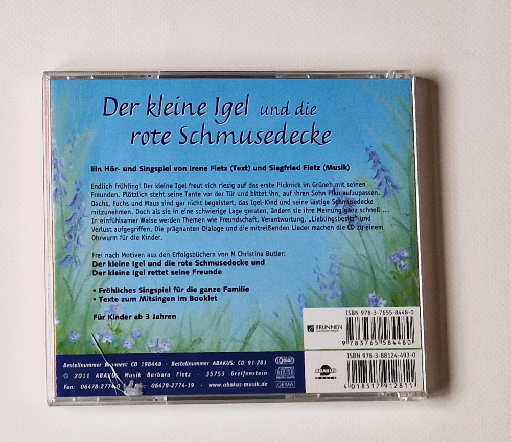 Der kleine Igel und die rote Schmusedecke – Ein Hör und Singspiel