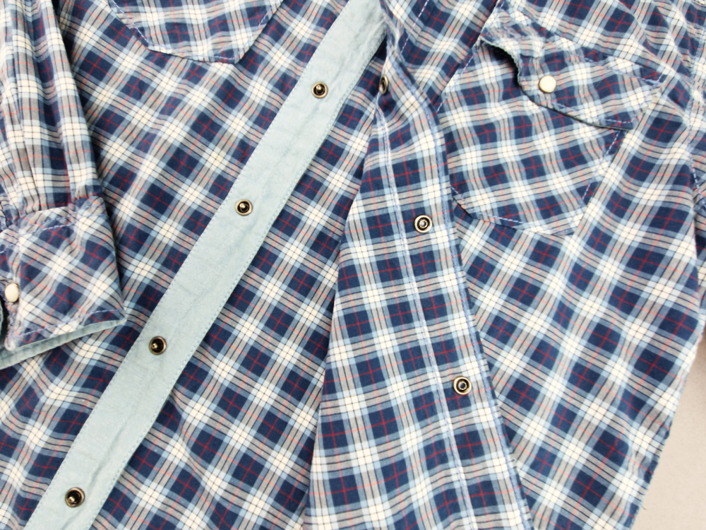 Karohemd Gr. 170 H&M blau/rosa langarm