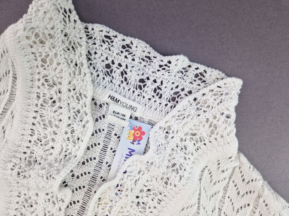 schickes Strickjäckchen Gr. 152/158 H&M Bolero langarm Spitze