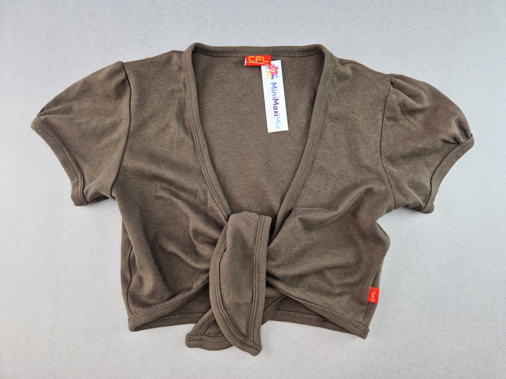 Bolerojäckchen Gr. 152/158 CLF braun kurzarm