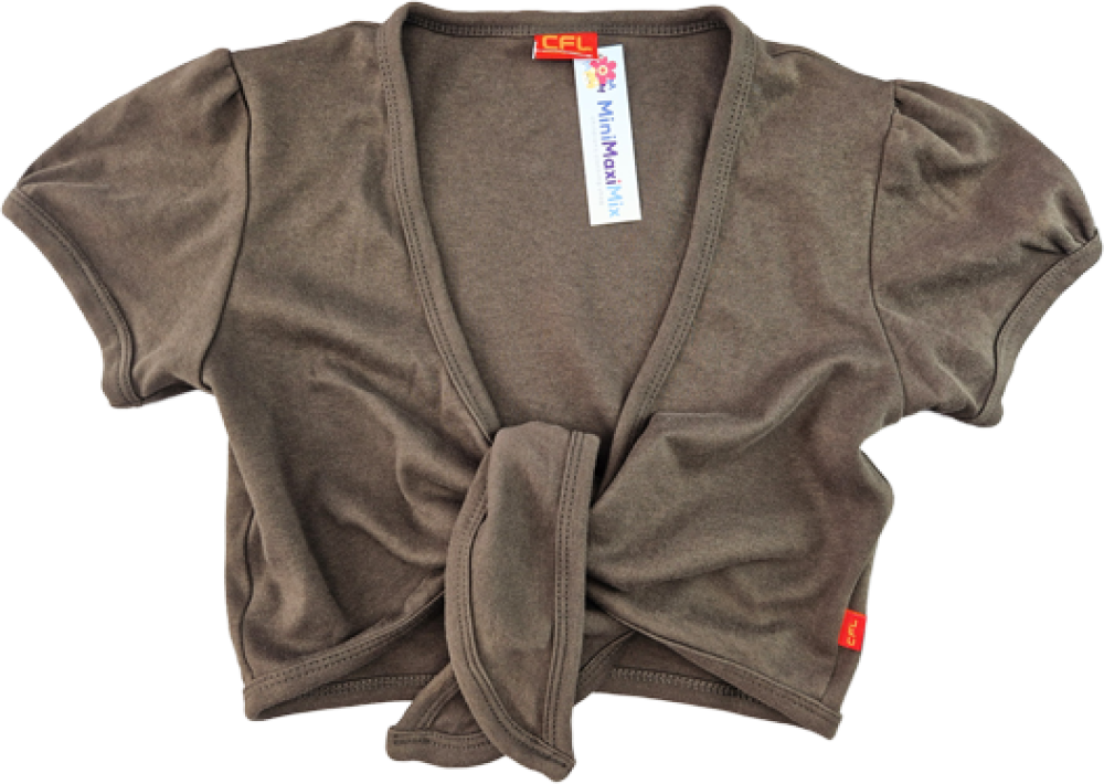 Bolerojäckchen Gr. 152/158 CLF braun kurzarm