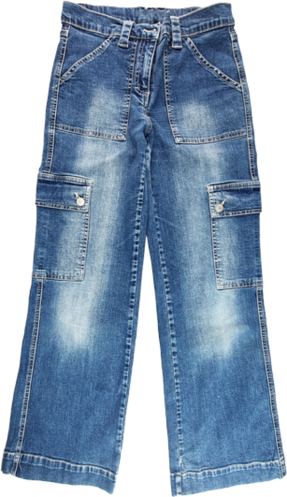 Stretch Cargojeans Gr. 158/164 Fitz blau mit vielen Taschen