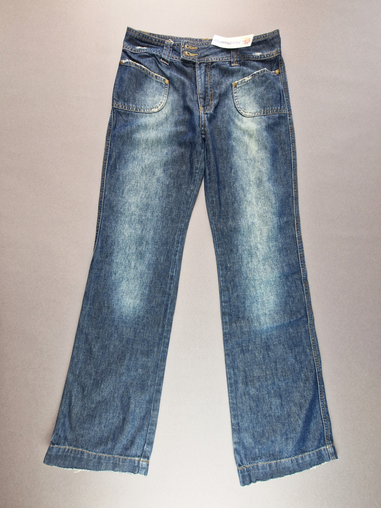 Jeans lang Gr. 158/164 ONE blau used-Look