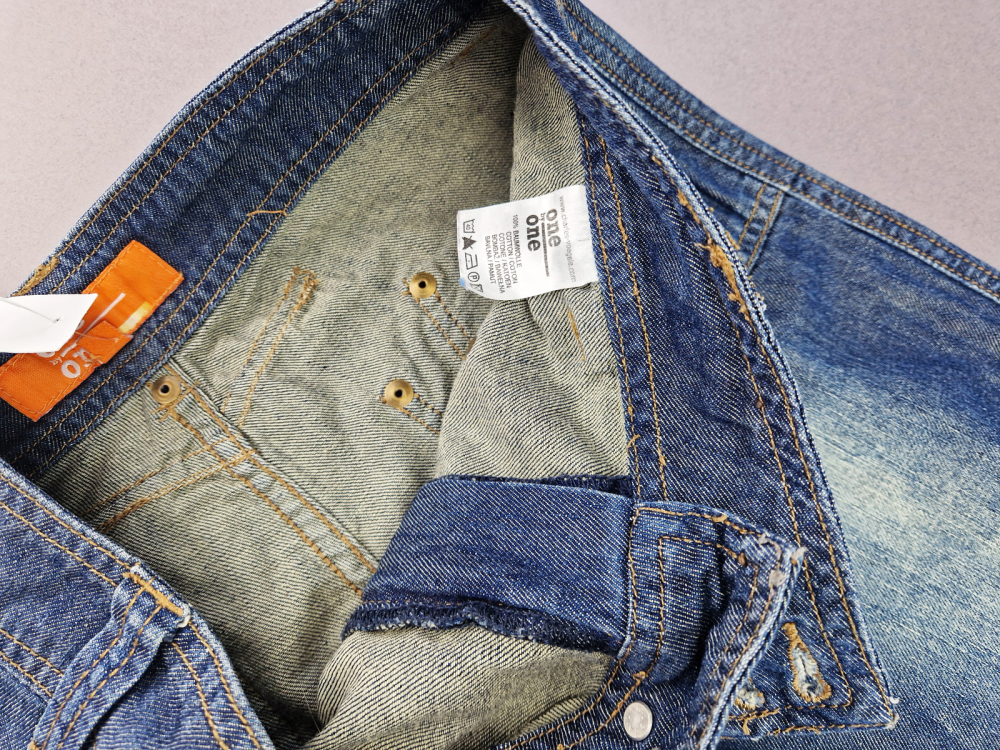 Jeans lang Gr. 158/164 ONE blau used-Look