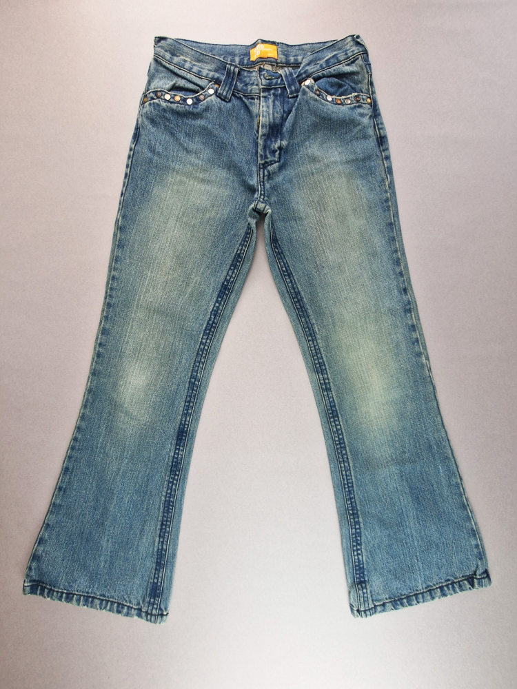 Schlagjeans Gr. 152/158 One blau mit Nieten