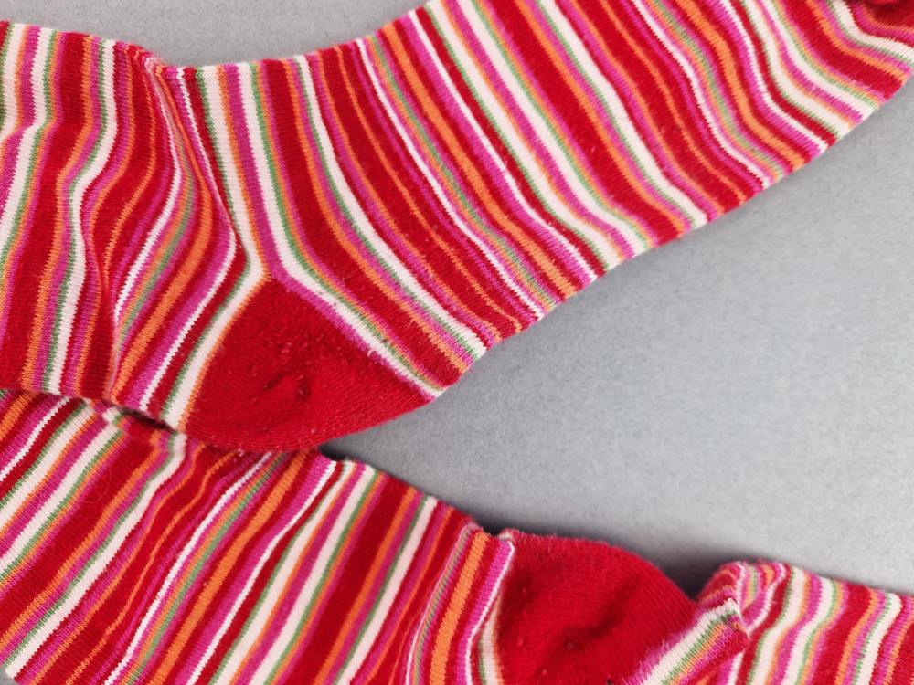 Ringelstrumpfhose Gr. 158 TCM rot/rosa – Zwillinge