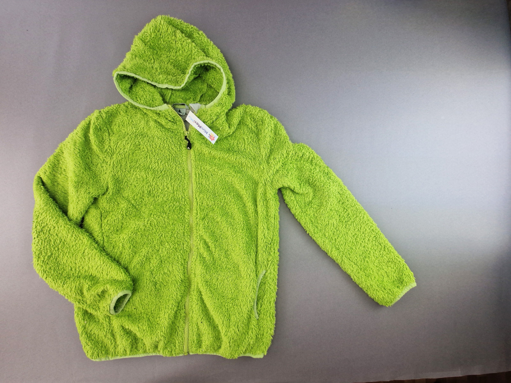 Kuschelfleecejacke Gr. 158/164 Vaude hellgrün mit Kaputze