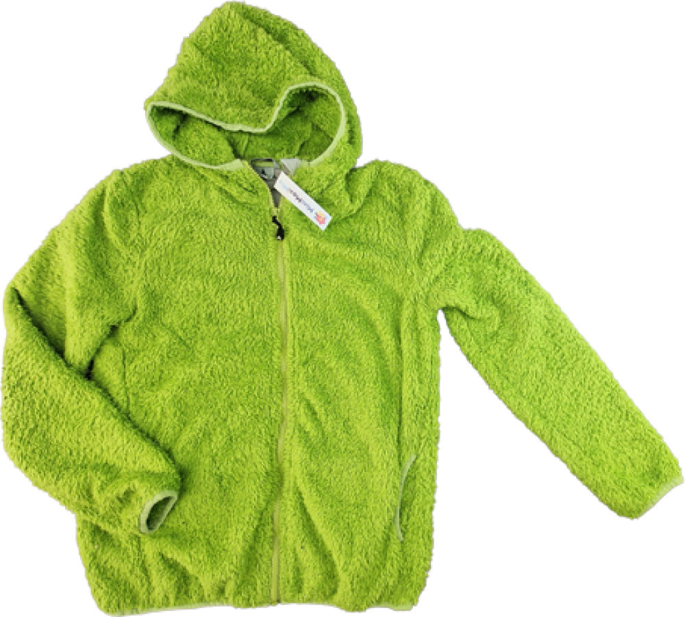 Kuschelfleecejacke Gr. 158/164 Vaude hellgrün mit Kaputze