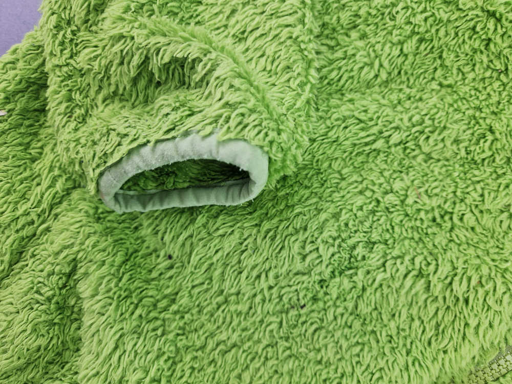 Kuschelfleecejacke Gr. 158/164 Vaude hellgrün mit Kaputze