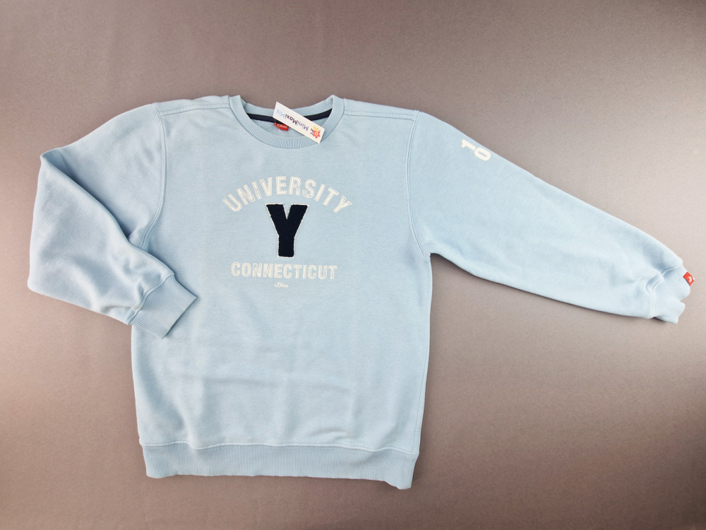 Sweatshirt Gr. 158/164 s.Oliver hellblau mit Aufdruck