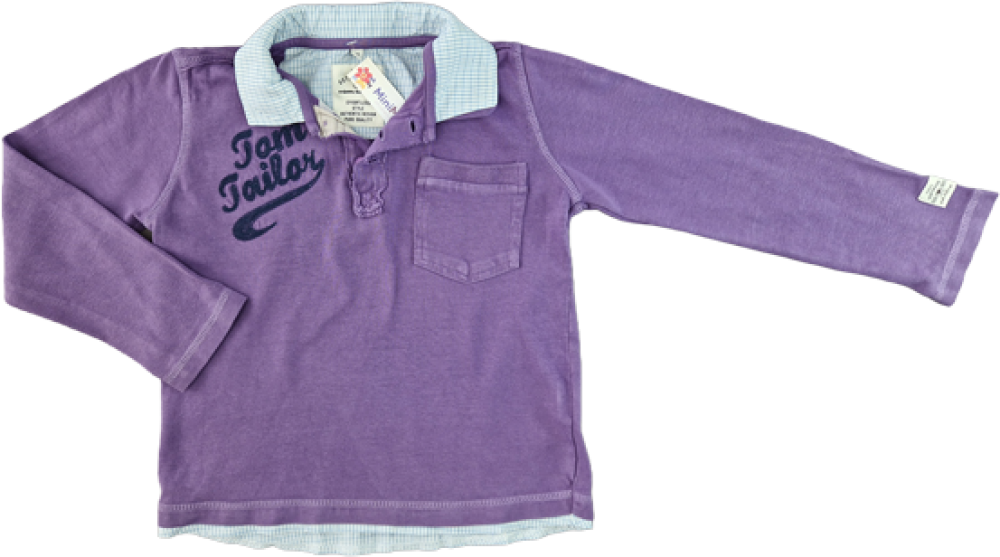 Karohemd mit Pullover Gr. 116/122 Tom Taylor lila/hellblau 2 Lagen