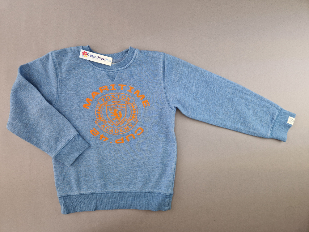 Sweatshirt Gr. 128 H&M hellblau Maritime