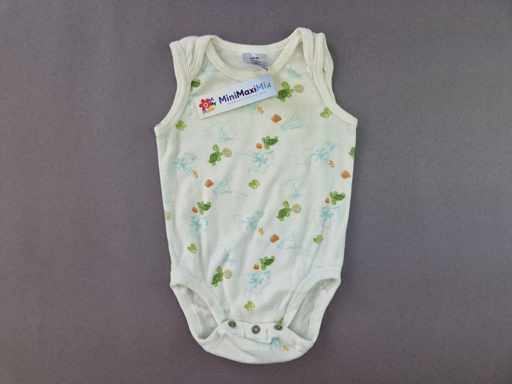 Trägerbody Gr. 74/80 H&M weiß mit Schildkröten