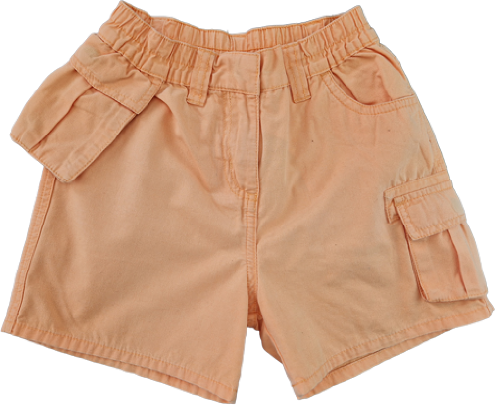 kurze Jeans Gr. 128 Aldi orange mit vielen Taschen