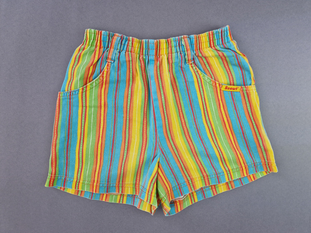 kurze Jeans Gr. 128 Sanetta (Scout) bunt orange/blau/grün/rot