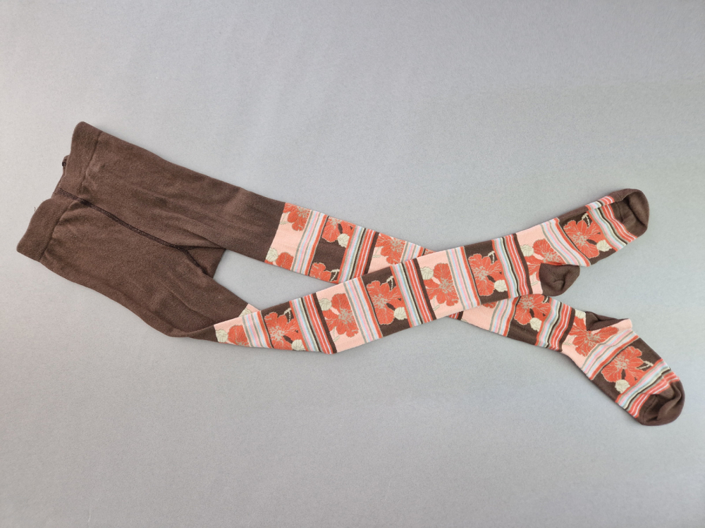 Hochwertige Strumpfhose Gr. 140 braun/altrosa