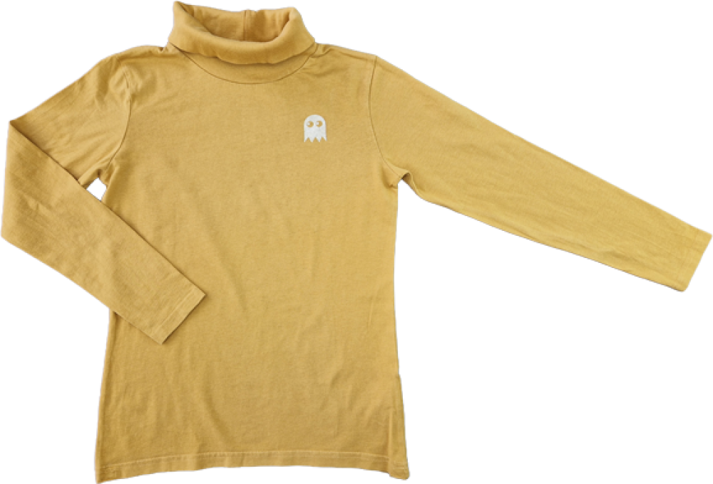 Langarmrolli Gr. 140 vertbaudet currygelb