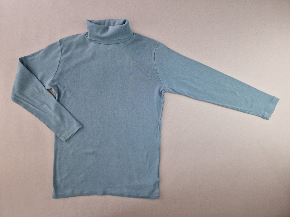 Langarmrolli Gr. 140 vertbaudet graublau