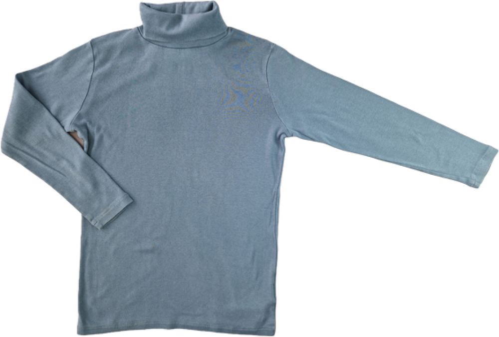 Langarmrolli Gr. 140 vertbaudet graublau