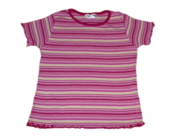 Ringelshirt Gr. 74/80 rosa/pink/gelb/weiß