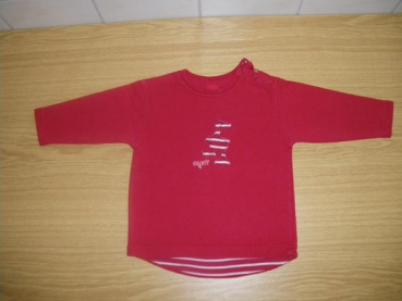 Sweatshirt Gr. 74/80 Esprit rot mit Entenapplication