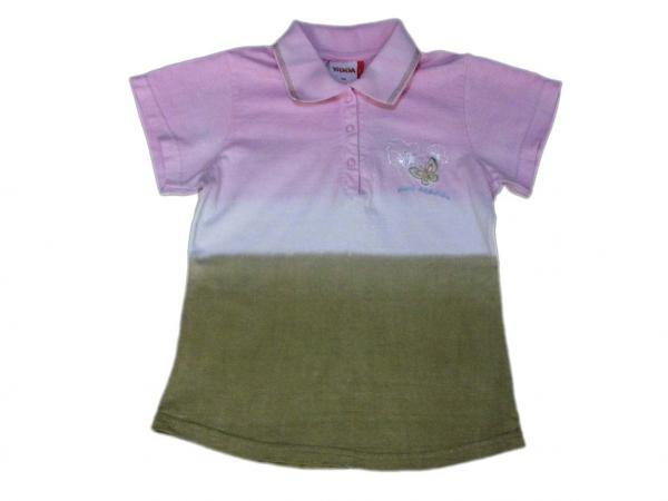 Poloshirt Gr. 110/116 Yigga mit Farbübergang und Schmetterling