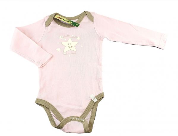 Langarmbody Gr. 74/80 zartrosa twinkle star Sterne