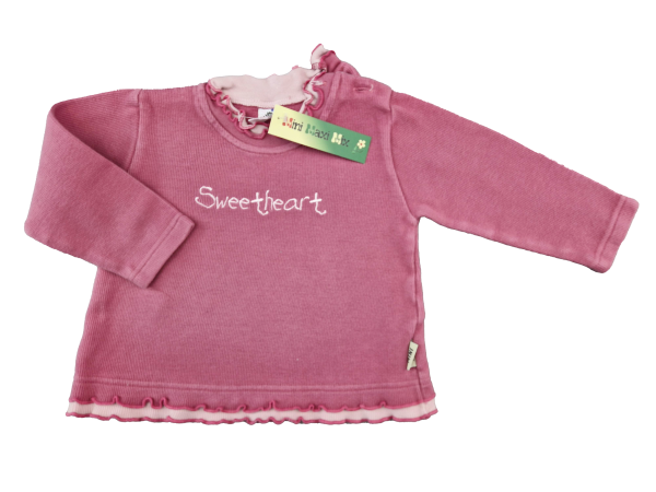 Pullover Gr. 74 tutti altrosa gerippt Wellensaum Sweetheart