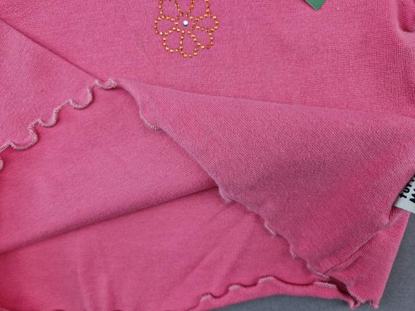 Stretchshirt Gr. 68/74 pink mit Glitzeraufdruck langarm