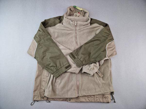 Doppeljacke Gr. 134/140 Mangoon oliv 2 in 1 Fleecejack Regenjacke