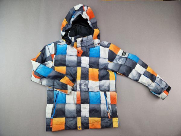 Winteranorak Gr. 146 Quicksilver bunt kariert orange/hellblau