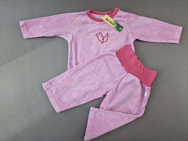Samtschlafi Gr. 74 living crafts 2 Teiler rosa Vogel Bio 2 Teiler