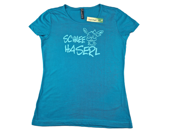 T-Shirt Gr. 42 mister & lady - türkis Schnee Haserl