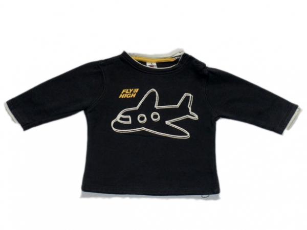 Sweatshirt C&A Gr. 68 blau Flugzeug