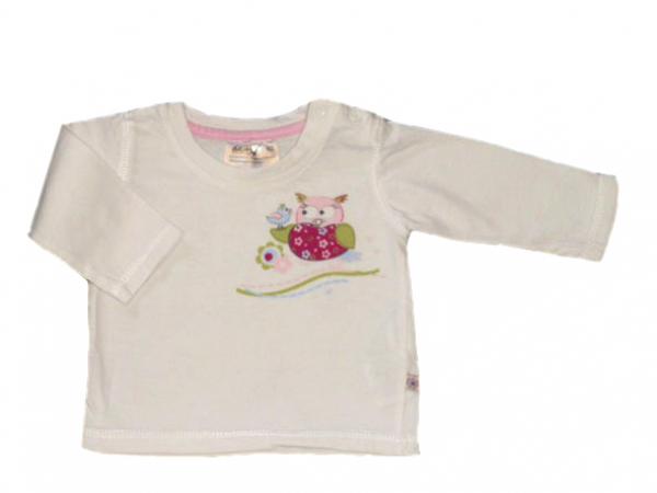 Langarmshirt Gr. 62 zart rosa mit Eule