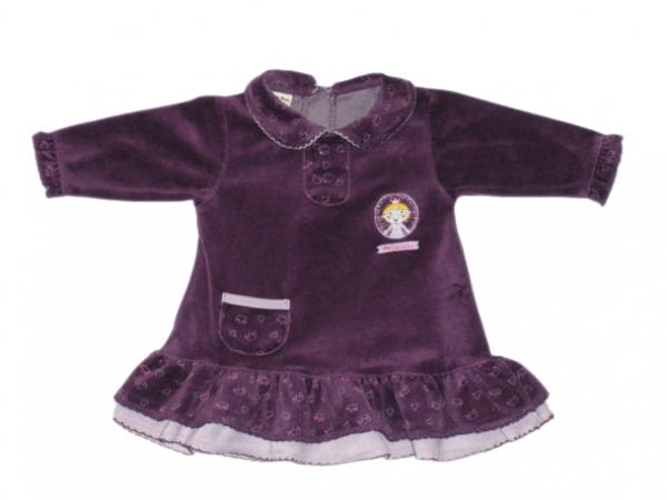 Samtkleidchen Gr. 56/62 lila - My Little Bear