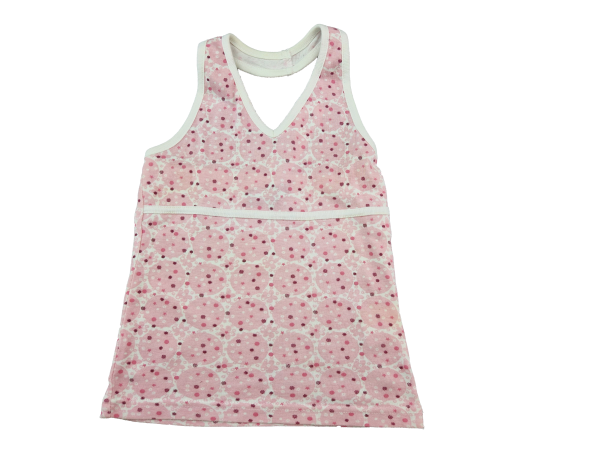 Stretchtop Gr. 110/116 Neckolder rosa/weiß