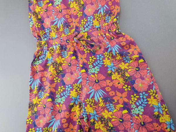 Jumpsuit Gr. 140/146 bpc lila/pink/blau bunte Blumen