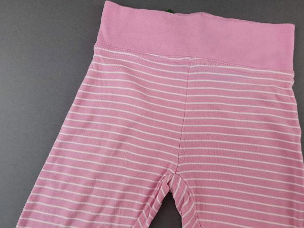 Bequemhose Gr. 86/92 rosa mit weißen Streifen