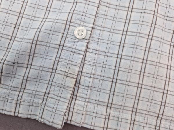 Hemd Gr. 128 H&M hellblau/braun Karomuster kurzarm