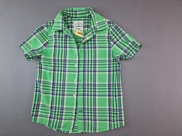Karohemd Gr. 116/122 Tom Tailor grün/blau kurzarm