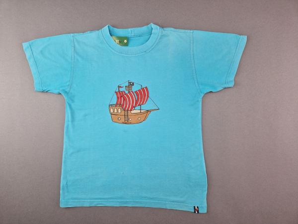 T-Shirt Gr. 128/134 Jako-o hellblau mit Piratenschiff