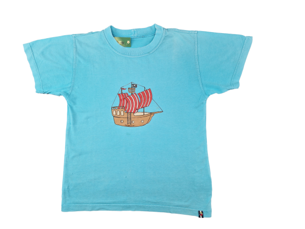 T-Shirt Gr. 128/134 Jako-o hellblau mit Piratenschiff