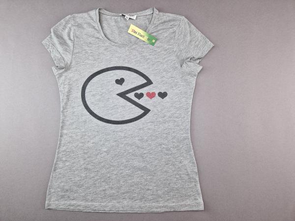 T-Shirt Gr. 158/164 mister & lady hellgrau mit Pac-Man