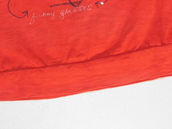 T-shirt Gr. 116/122 s.Oliver rot mit Kultmotiv und Strasssteinchen